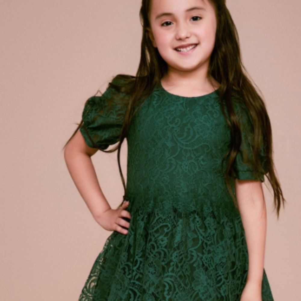 tadashi shoji kids RAVENITA LACE DRESS